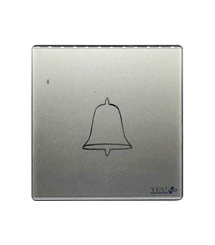 YES J-2 UK SILVER SERIES - BELL PUSH OR CALLING BELL SWITCH