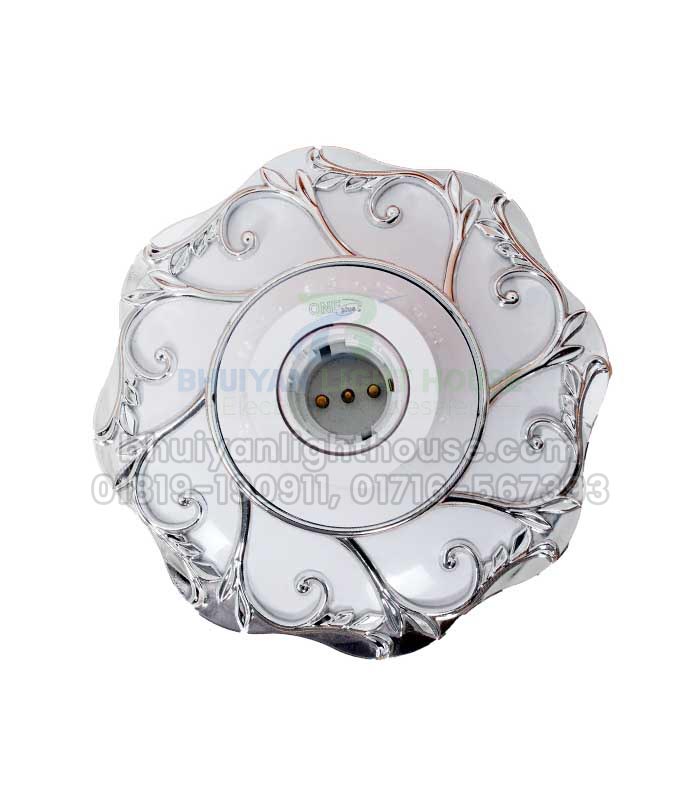 One Plus Brand China Holder 2 in 1 (Pin & Pach) - Silver Flower