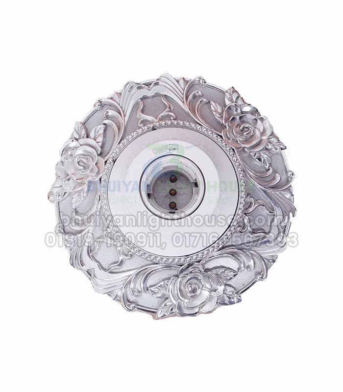 One Plus Brand China Holder 2 in 1 (Pin & Pach) - Silver Rose