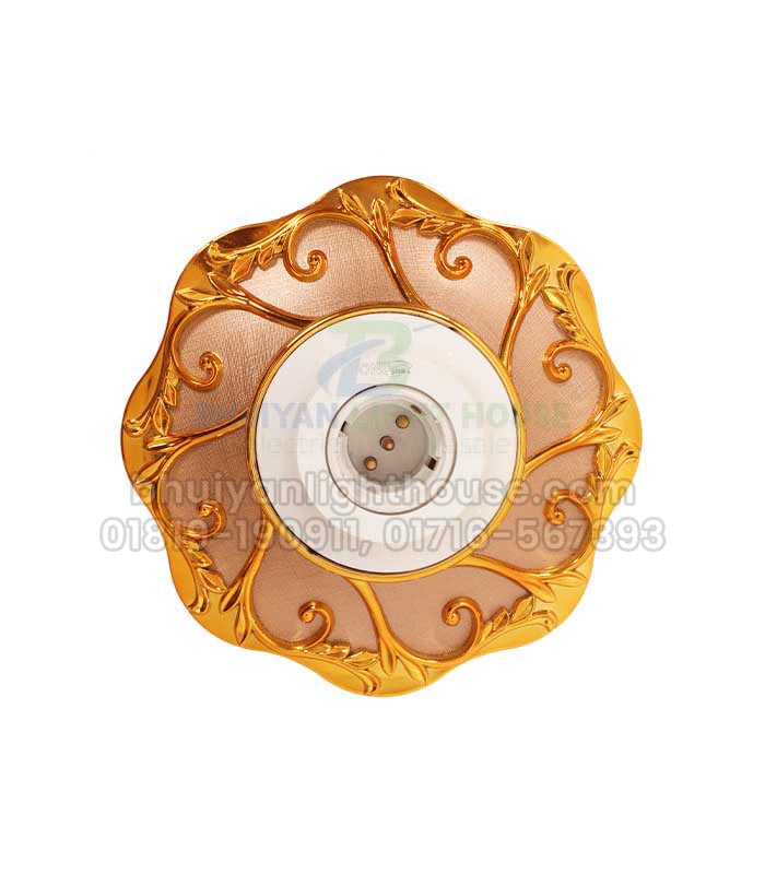 One Plus Brand China Holder 2 in 1 (Pin & Pach) - Golden Flower