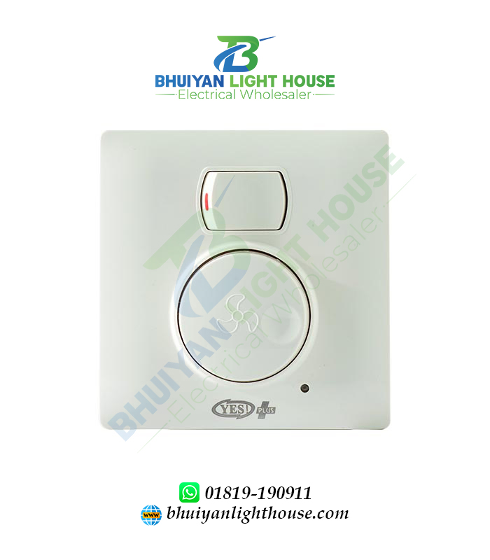 YES F-1 EURO WHITE SERIES - FAN DIMMER WITH SWITCH