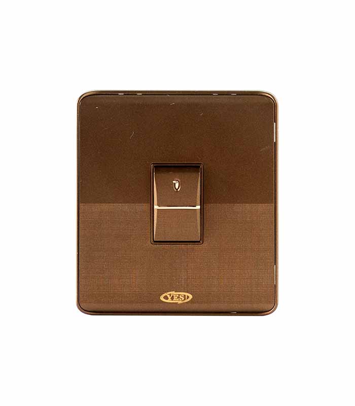 YES E-4 WELL BROWN PRO SERIES - 1 GANG SWITCH