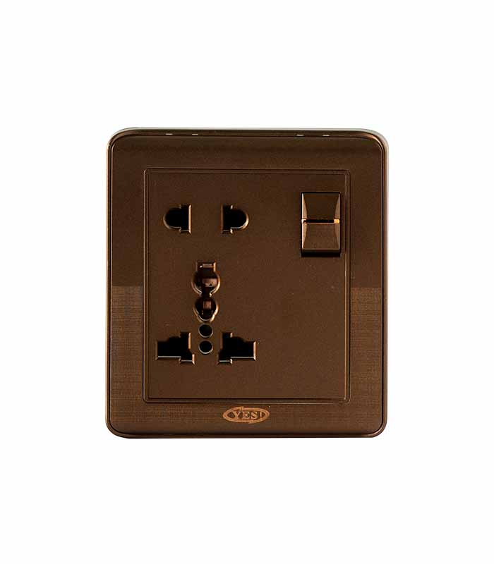 YES E-4 WELL BROWN PRO SERIES - 5 PIN MULTI SWITCH SOCKET