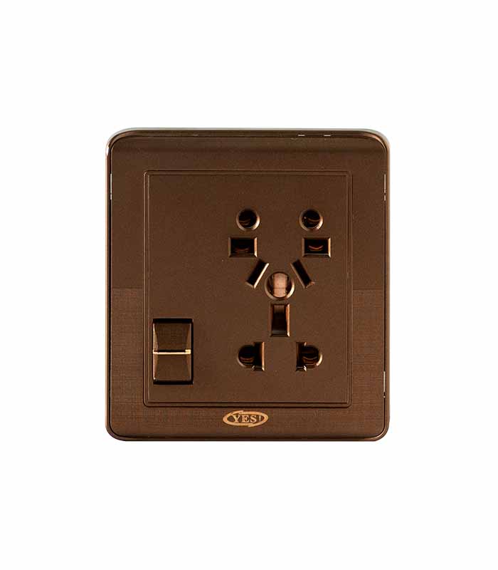 YES E-4 WELL BROWN PRO SERIES - 8 PIN MULTI SWITCH SOCKET