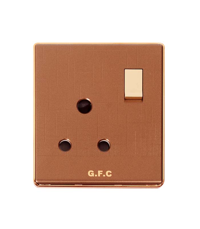 GFC F-19 Series 15A 3 Pin Round AC Socket with Switch