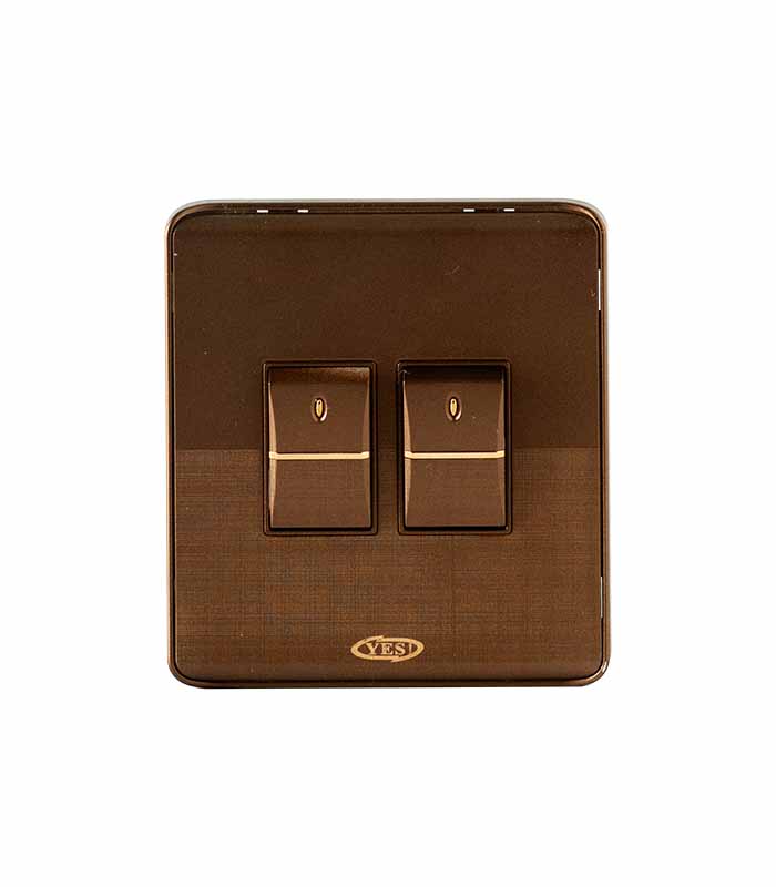 Yes 2 Gang Switch - Well Brown Pro