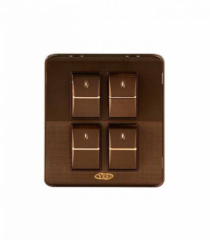 Yes 4 Gang Switch - Well Brown Pro