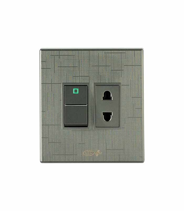 Yes G-2 Series 2 Pin Socket with Switch (Marvel Silver)