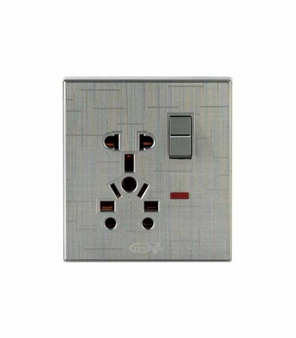Yes G-2 Series 10 Pin Multi Socket with Switch (Marvel Silver)