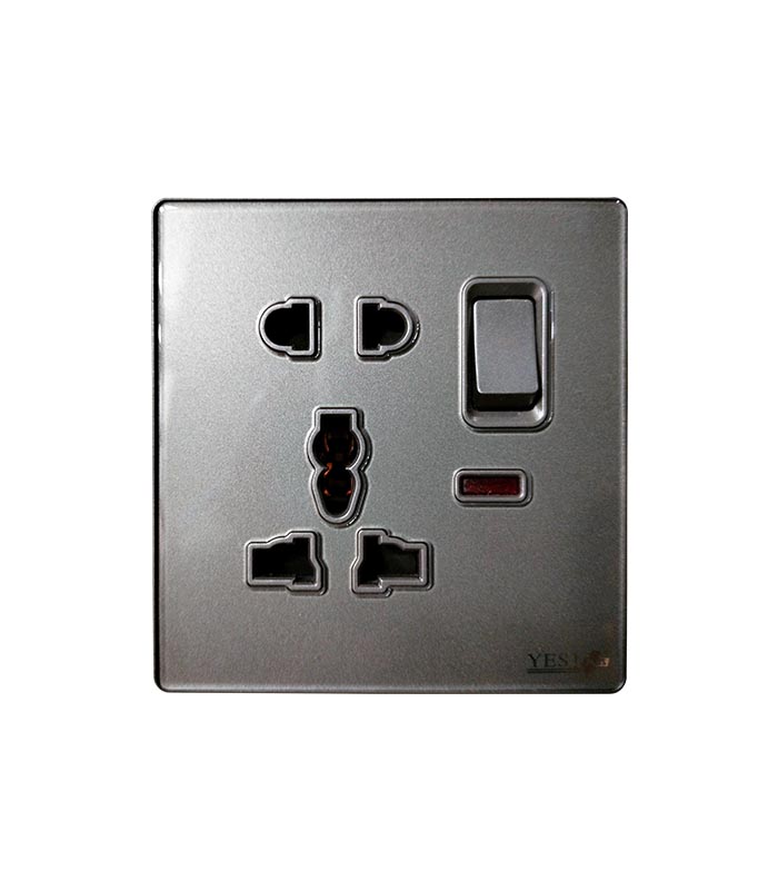 Yes 5 Pin Multi Switch Socket (Model Yes J1 Silver)